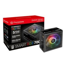Блок питания Thermaltake ATX 700W Smart RGB 700 80+ (24+4+4pin) APFC 120mm fan color LED 6xSATA RTL