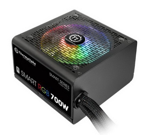 Блок питания Thermaltake ATX 700W Smart RGB 700 80+ (24+4+4pin) APFC 120mm fan color LED 6xSATA RTL