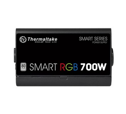 Блок питания Thermaltake ATX 700W Smart RGB 700 80+ (24+4+4pin) APFC 120mm fan color LED 6xSATA RTL