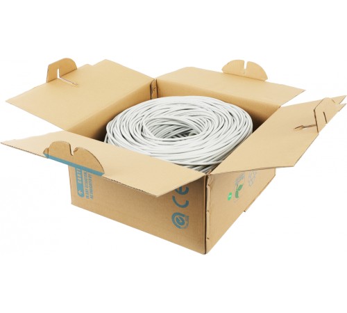 Кабель сетевой UTP 4 пары cat6 solid 0.55мм Cu 305м серый (BHP-C6CU)