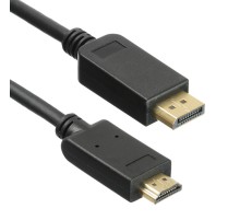 Кабель аудио-видео Buro v. 1.2 DisplayPort (m)/HDMI (m) 5м. Позолоченные контакты черный (BHP DPP_HDMI-5)