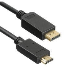 Кабель аудио-видео Buro v. 1.2 DisplayPort (m)/HDMI (m) 3м. Позолоченные контакты черный (BHP DPP_HDMI-3)