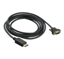 Кабель аудио-видео Buro 1.1v DisplayPort (m)/VGA (m) 3м. Позолоченные контакты черный (BHP DPP_VGA-3)