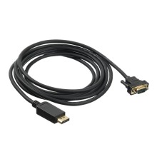 Кабель аудио-видео Buro 1.1v DisplayPort (m)/VGA (m) 3м. Позолоченные контакты черный (BHP DPP_VGA-3)