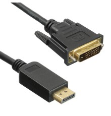 Кабель аудио-видео Buro 1.1v DisplayPort (m)/DVI-D (Dual Link) (m) 2м. Позолоченные контакты черный (BHP DPP_DVI-2)