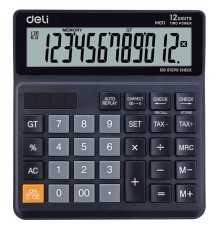 Калькулятор бухгалтерский Deli EM01120 черный 12-разр.