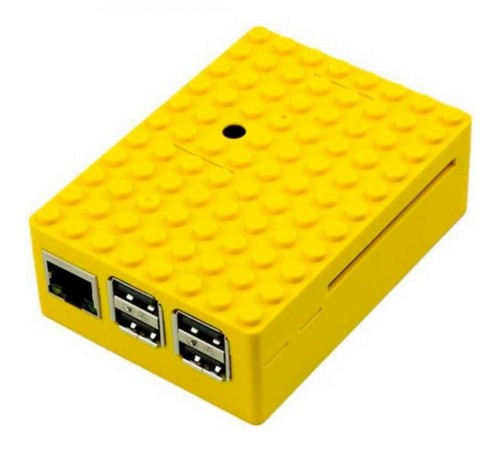 RA185   Корпус ACD Yellow ABS Plastic Building Block case for Raspberry Pi 3 B (CBPIBLOX-YEL) (494408)