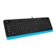 Клавиатура + мышь A4Tech Fstyler F1010 клав:черный/синий мышь:черный/синий USB Multimedia