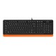 Клавиатура + мышь A4Tech Fstyler F1010 клав:черный/оранжевый мышь:черный/оранжевый USB Multimedia