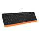 Клавиатура + мышь A4Tech Fstyler F1010 клав:черный/оранжевый мышь:черный/оранжевый USB Multimedia