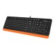 Клавиатура + мышь A4Tech Fstyler F1010 клав:черный/оранжевый мышь:черный/оранжевый USB Multimedia