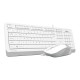 Клавиатура + мышь A4Tech Fstyler F1010 клав:белый/серый мышь:белый/серый USB Multimedia