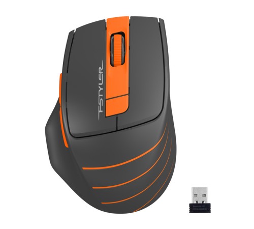 Мышь A4Tech Fstyler FG30 серый/оранжевый оптическая (2000dpi) беспроводная USB (6but) Мышь A4Tech Fstyler FG30 серый/оранжевый оптическая (2000dpi) беспроводная USB (6but)