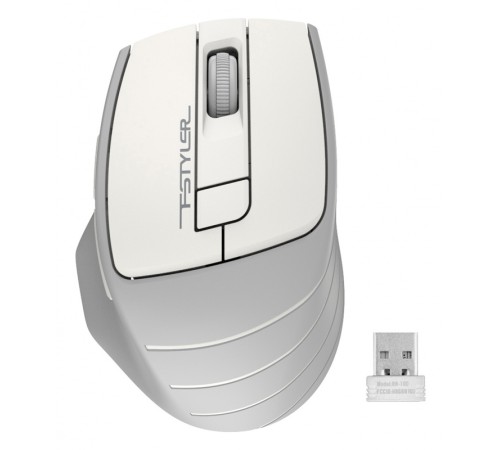 Мышь A4Tech Fstyler FG30 белый/серый оптическая (2000dpi) беспроводная USB (6but) Мышь A4Tech Fstyler FG30 белый/серый оптическая (2000dpi) беспроводная USB (6but)