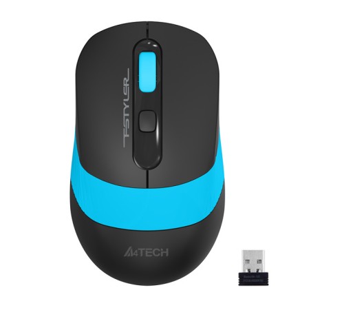 Мышь A4Tech Fstyler FG10 черный/синий оптическая (2000dpi) беспроводная USB (4but) Мышь A4Tech Fstyler FG10 черный/синий оптическая (2000dpi) беспроводная USB (4but)