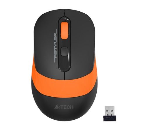 Мышь A4Tech Fstyler FG10 черный/оранжевый оптическая (2000dpi) беспроводная USB (4but) Мышь A4Tech Fstyler FG10 черный/оранжевый оптическая (2000dpi) беспроводная USB (4but)