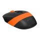 Мышь A4Tech Fstyler FG10 черный/оранжевый оптическая (2000dpi) беспроводная USB (4but)