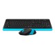 Клавиатура + мышь A4Tech Fstyler FG1010 клав:черный/синий мышь:черный/синий USB беспроводная Multimedia