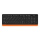 Клавиатура + мышь A4Tech Fstyler FG1010 клав:черный/оранжевый мышь:черный/оранжевый USB беспроводная Multimedia