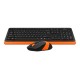 Клавиатура + мышь A4Tech Fstyler FG1010 клав:черный/оранжевый мышь:черный/оранжевый USB беспроводная Multimedia