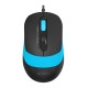 Мышь A4Tech Fstyler FM10 черный/синий оптическая (1600dpi) USB (4but)