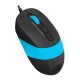 Мышь A4Tech Fstyler FM10 черный/синий оптическая (1600dpi) USB (4but)