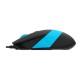 Мышь A4Tech Fstyler FM10 черный/синий оптическая (1600dpi) USB (4but)