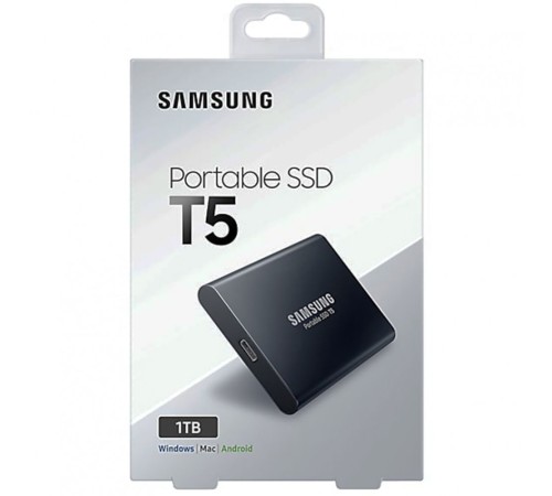 Накопитель SSD Samsung USB-C 1Tb MU-PA1T0B/WW T5 1.8" черный
