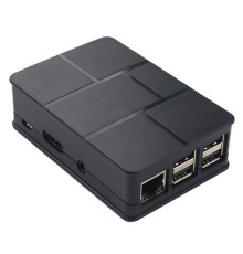 RA186   Корпус ACD Black ABS Plastic Case Brick style w/ Camera cable hole for Raspberry Pi 3 B (RASP1787) (494422)