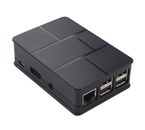 RA186   Корпус ACD Black ABS Plastic Case Brick style w/ Camera cable hole for Raspberry Pi 3 B (RASP1787) (494422)