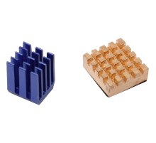 Радиатор ACD RA207 Набор радиаторов ACD Golden (14x12x5mm) + Blue (9x9x12mm) Heat Sink set for Raspberry Pi3 B, Pi3 B+, Pi4