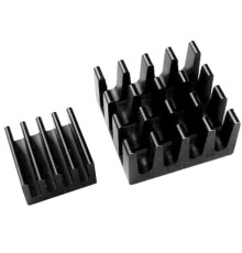 Радиатор ACD RA027 Набор радиаторов ACD Black Aluminum Heat Sink set (14*14*7mm + 9*9*5mm) for Raspberry Pi3 B, Pi3 B+, Pi4