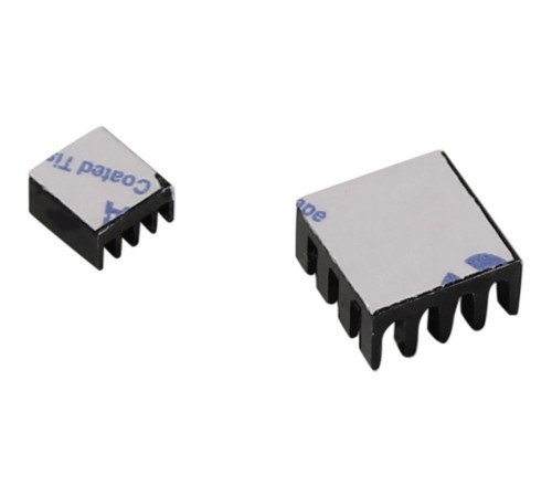 Радиатор ACD RA027 Набор радиаторов ACD Black Aluminum Heat Sink set (14*14*7mm + 9*9*5mm) for Raspberry Pi3 B, Pi3 B+, Pi4