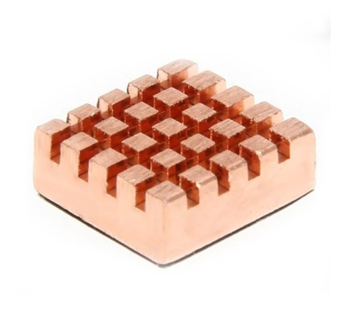 Радиатор ACD RA026   Радиатор медный  ACD Fine Copper Heat Sink (14*12*5.5mm)  for Raspberry Pi3 B, Pi3 B+, Pi4