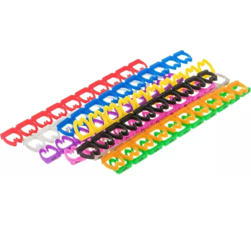 Клипсы Lanmaster LAN-MCC-NUM-SET-C6 для маркировки ПВХ6.5мм (упак.:100шт)
