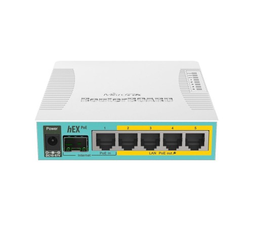 Роутер MikroTik hEX PoE (RB960PGS) 10/100/1000BASE-TX/SFP белый