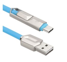 Кабели USB ACD USB кабель ACD-DUAL Type C / MicroUSB ; USB-A 2в1, TPE, 1м, синий (ACD-U924-CML)