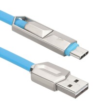 Кабели USB ACD USB кабель ACD-DUAL Type C / MicroUSB ; USB-A 2в1, TPE, 1м, синий (ACD-U924-CML)