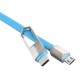 Кабели USB ACD USB кабель ACD-DUAL Type C / MicroUSB ; USB-A 2в1, TPE, 1м, синий (ACD-U924-CML)