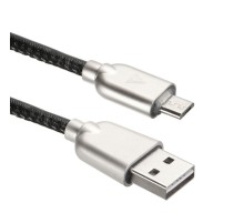 Кабели USB ACD USB кабель ACD-Allure MicroUSB ; USB-A Кожа, 1м, черный (ACD-U926-M1B)