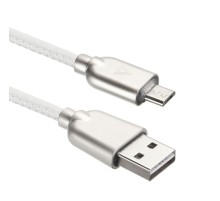 Кабели USB ACD USB кабель ACD-Allure MicroUSB ; USB-A Кожа, 1м, белый (ACD-U926-M1W)