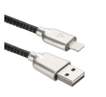 Кабели USB ACD USB кабель ACD-Allure Lightning ; USB-A Кожа, 1м, черный (ACD-U926-P5B)