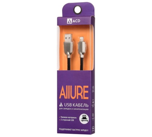 Кабели USB ACD USB кабель ACD-Allure Lightning ; USB-A Кожа, 1м, черный (ACD-U926-P5B) Кабели USB ACD USB кабель ACD-Allure Lightning ; USB-A Кожа, 1м, черный (ACD-U926-P5B)