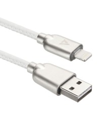 Кабели USB ACD USB кабель ACD-Allure Lightning ; USB-A Кожа, 1м, белый (ACD-U926-P5W)