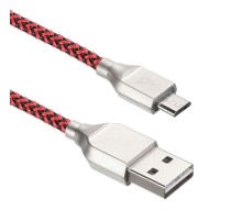 Кабели USB ACD USB кабель ACD-Titan MicroUSB ; USB-A Нейлон, 1м, красно-черный (ACD-U927-M1R)
