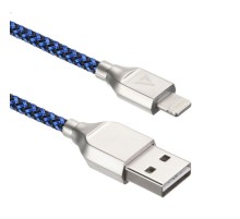 Кабели USB ACD USB кабель ACD-Titan Lightning ; USB-A Нейлон, 1м, сине-черный (ACD-U927-P5L)