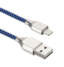 Кабели USB ACD USB кабель ACD-Titan Lightning ; USB-A Нейлон, 1м, сине-черный (ACD-U927-P5L)