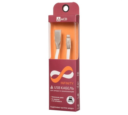 Кабели USB ACD USB кабель ACD-Infinity Lightning ; USB-A TPE, 1.2м, белый (ACD-U922-P5W) Кабели USB ACD USB кабель ACD-Infinity Lightning ; USB-A TPE, 1.2м, белый (ACD-U922-P5W)