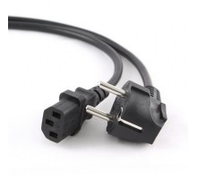 Кабель питания Cablexpert 1.8м, Schuko- C13, 6А, черный, с заземлением, пакет [PC-186]