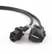 Кабель питания Cablexpert 1.8м, Schuko- C13, 6А, черный, с заземлением, пакет [PC-186]